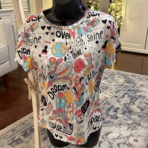 SHEIN Colorful Graphic Short Sleeve Tee